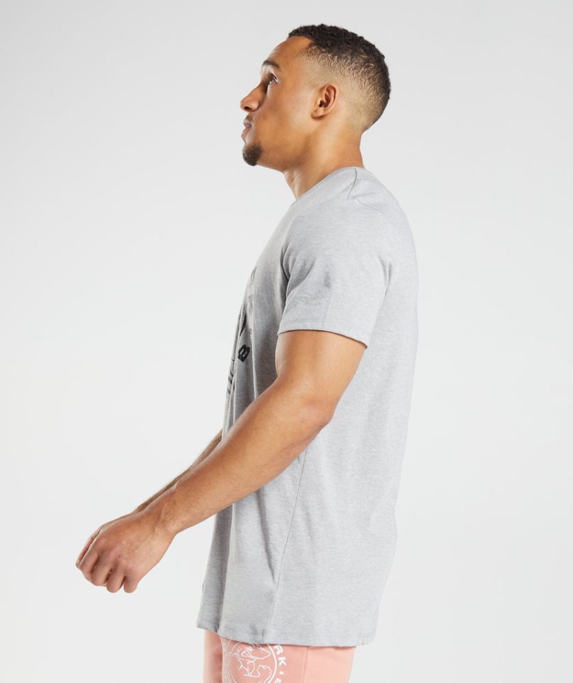 Men's Gymshark Legacy T-Shirts Light Grey | NZ 5WGJDR